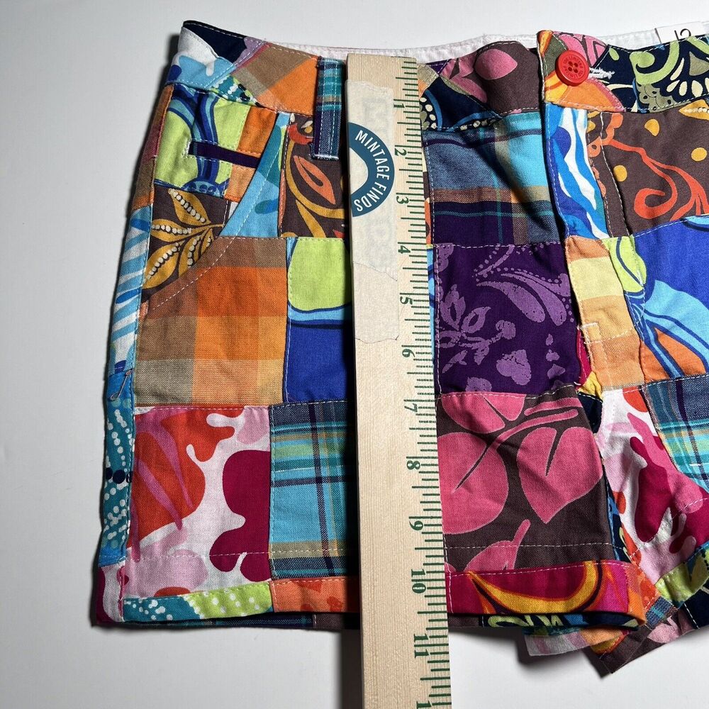 Limited Too Shorts Girls Size 12 1/2 Patch Plaid Floral Short Multi-Color NWT - Picture 10 of 12